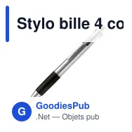 Stylo bille 4 couleurs personnalisable en ABS avec logo - Miniature 6
