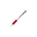 Variante Blanc / Rouge - Stylo bille 4 couleurs personnalisable en ABS avec logo