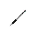 Variante argent / Noir - Stylo bille 4 couleurs personnalisable en ABS avec logo