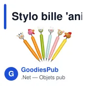Stylo bille personnalisable 'Animal' avec logo - Lillian - Miniature 1