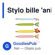 Stylo bille personnalisable 'Animal' avec logo - Lillian - Miniature 4