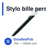 Stylo bille personnalisable en plastique recyclé avec logo - Apollo - Miniature 2