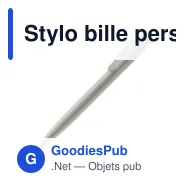 Stylo bille personnalisable en plastique recyclé avec logo - Apollo - Miniature 3