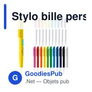 Stylo bille personnalisable en ABS opaque avec logo - Atlas - Miniature 1