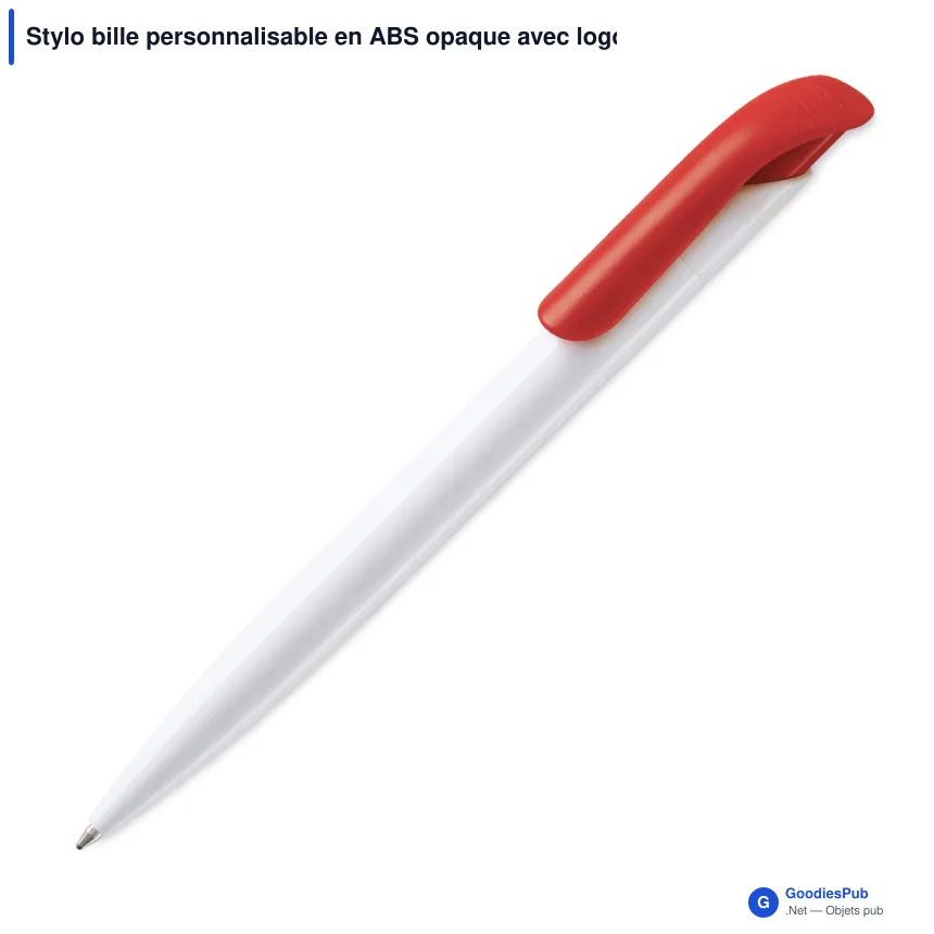 Stylo bille personnalisable en ABS opaque avec logo - Atlas - Image 8