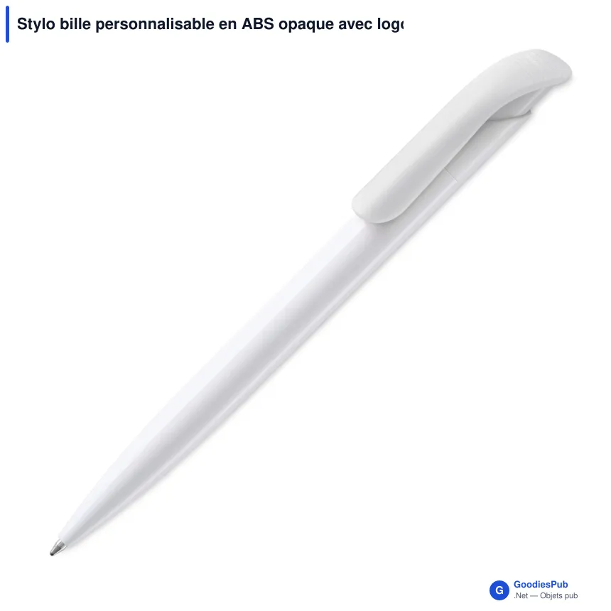 Stylo bille personnalisable en ABS opaque avec logo - Atlas - Image 9