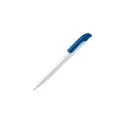 Variante Blanc / Cobalt - Stylo bille personnalisable en ABS opaque avec logo - Atlas