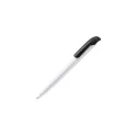 Variante Blanc / Noir - Stylo bille personnalisable en ABS opaque avec logo - Atlas