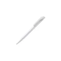 Variante Blanc / Blanc - Stylo bille personnalisable en ABS opaque avec logo - Atlas