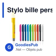 Stylo bille personnalisable en ABS opaque avec pointe métal - Atlas - Miniature 1