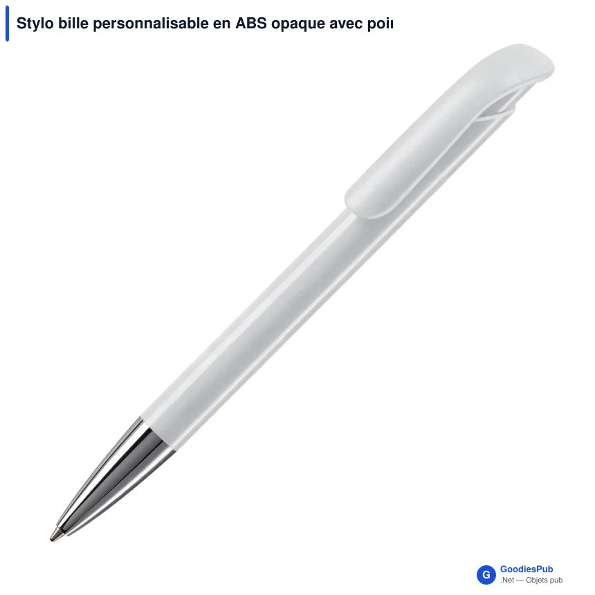 Stylo bille personnalisable en ABS opaque avec pointe métal - Atlas - Image 6
