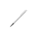 Variante Blanc - Stylo bille personnalisable en ABS opaque avec pointe métal - Atlas