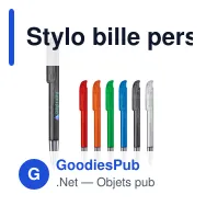 Stylo bille personnalisable en ABS transparent avec pointe métal - Atlas - Miniature 1