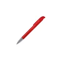 Variante Transparent Rouge - Stylo bille personnalisable en ABS transparent avec pointe métal - Atlas