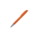 Variante Transparent Orange - Stylo bille personnalisable en ABS transparent avec pointe métal - Atlas
