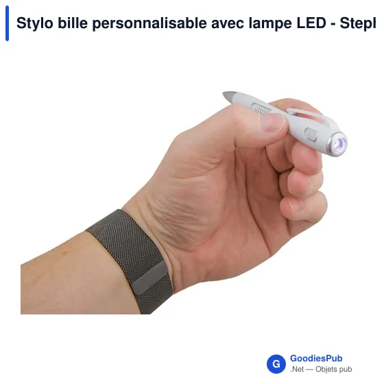 Stylo bille personnalisable avec lampe LED - Stephenavec logo - Image 11