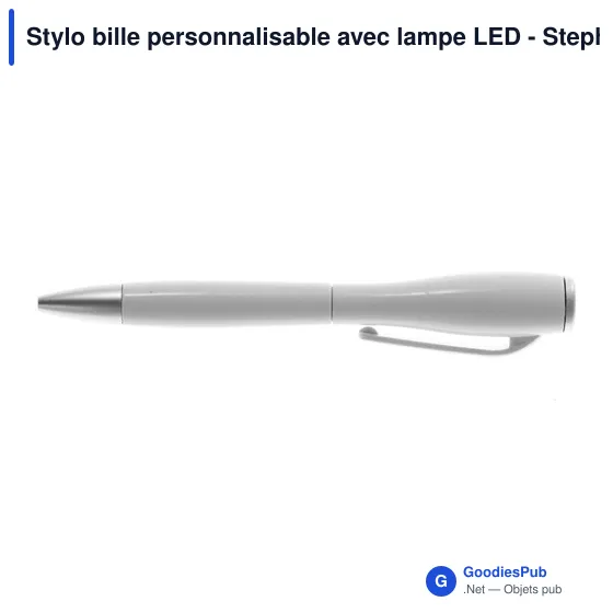 Stylo bille personnalisable avec lampe LED - Stephenavec logo - Image 12