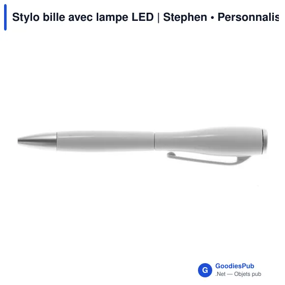Stylo bille personnalisable avec lampe LED - Stephenavec logo - Image 5