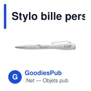 Stylo bille personnalisable avec lampe LED - Stephenavec logo - Miniature 6