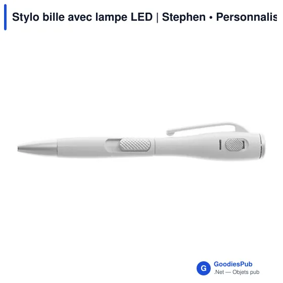 Stylo bille personnalisable avec lampe LED - Stephenavec logo - Image 6