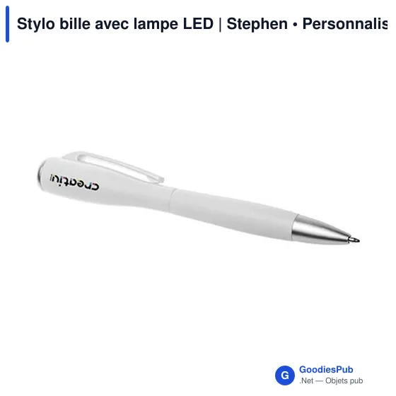 Stylo bille personnalisable avec lampe LED - Stephenavec logo - Image 7
