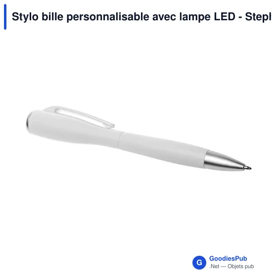 Stylo bille personnalisable avec lampe LED - Stephenavec logo - Image 10