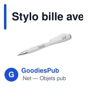 Stylo bille personnalisable avec logo - Stephen en plastique blanc - Miniature 2