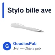 Stylo bille personnalisable avec logo - Stephen en plastique blanc - Miniature 3