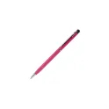 Variante Rose foncé - Stylo bille personnalisable en aluminium avec stylet avec logo - Stylet Alu