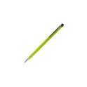 Variante Vert clair - Stylo bille personnalisable en aluminium avec stylet avec logo - Stylet Alu