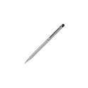 Variante Argent - Stylo bille personnalisable en aluminium avec stylet avec logo - Stylet Alu
