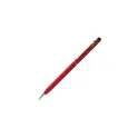 Variante Rouge - Stylo bille personnalisable en aluminium avec stylet avec logo - Stylet Alu
