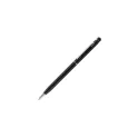 Variante Noir - Stylo bille personnalisable en aluminium avec stylet avec logo - Stylet Alu
