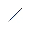 Variante Bleu foncé - Stylo bille personnalisable en aluminium avec stylet avec logo - Stylet Alu