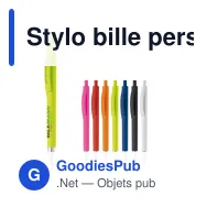 Stylo bille personnalisable en ABS avec logo - Basic X - Miniature 1