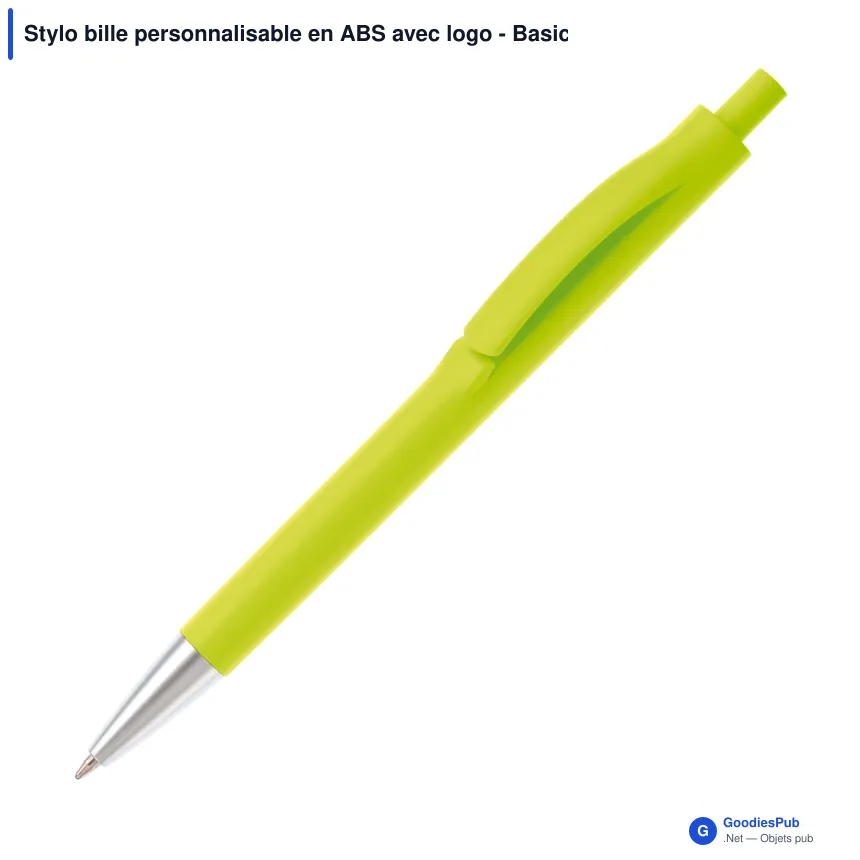 Stylo bille personnalisable en ABS avec logo - Basic X - Image 2