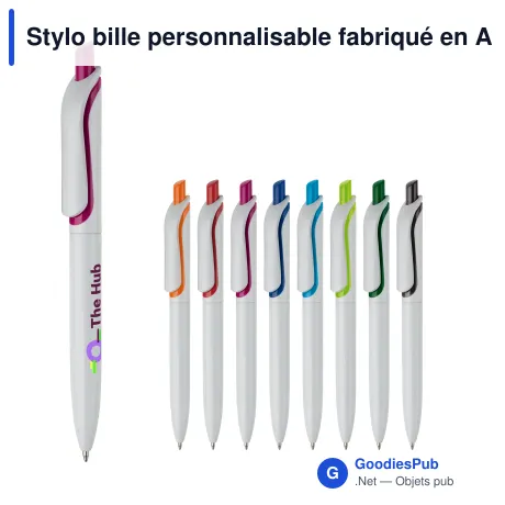 Stylo bille personnalisable fabriqué en Allemagne avec logo - Click Shadow