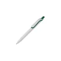 Variante Blanc / vert foncé - Stylo bille personnalisable fabriqué en Allemagne avec logo - Click Shadow