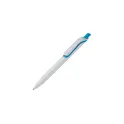 Variante Blanc / Bleu clair - Stylo bille personnalisable fabriqué en Allemagne avec logo - Click Shadow