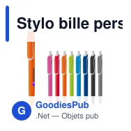 Stylo bille personnalisable soft touch en ABS recyclé avec logo - ClickShadow - Miniature 1