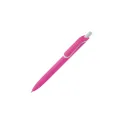 Variante Rose - Stylo bille personnalisable soft touch en ABS recyclé avec logo - ClickShadow