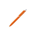 Variante Orange - Stylo bille personnalisable soft touch en ABS recyclé avec logo - ClickShadow