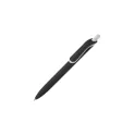 Variante Noir - Stylo bille personnalisable soft touch en ABS recyclé avec logo - ClickShadow