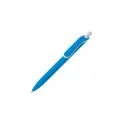 Variante Bleu - Stylo bille personnalisable soft touch en ABS recyclé avec logo - ClickShadow