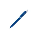 Variante Bleu foncé - Stylo bille personnalisable soft touch en ABS recyclé avec logo - ClickShadow