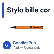 Stylo bille corp coloré et clip "lasseau" | Amara - Miniature 4