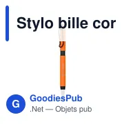 Stylo bille corp coloré et clip "lasseau" | Amara - Miniature 5