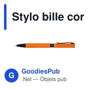 Stylo bille corp coloré et clip "lasseau" | Amara - Miniature 7