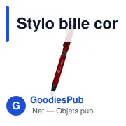 Stylo bille corp coloré et clip "lasseau" | Amara - Miniature 8