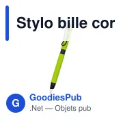 Stylo bille corp coloré et clip "lasseau" | Amara - Miniature 1